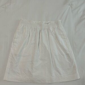 J. Crew White Elastic Waist Skirt
